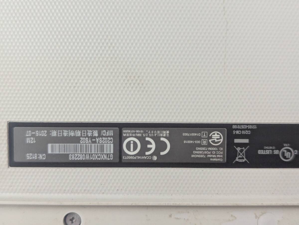 ASUS ChromeBook C202S ノートパソコン 2GB/eMMC16GB 本體のみ　202505131502