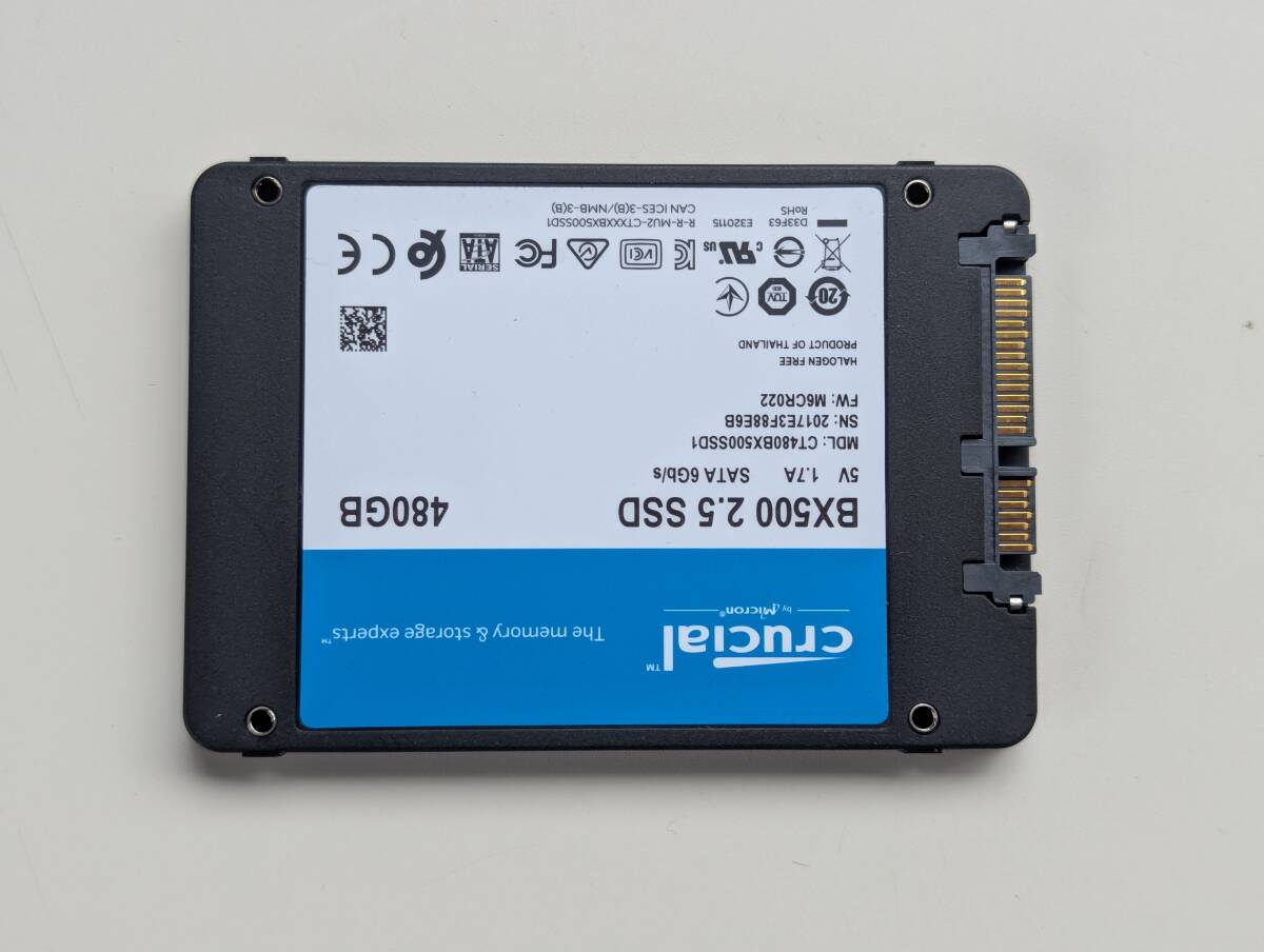 CT480BX500SSD1 : 480.1 GB 　【動(dòng)作確認(rèn)済み】 F88E6B