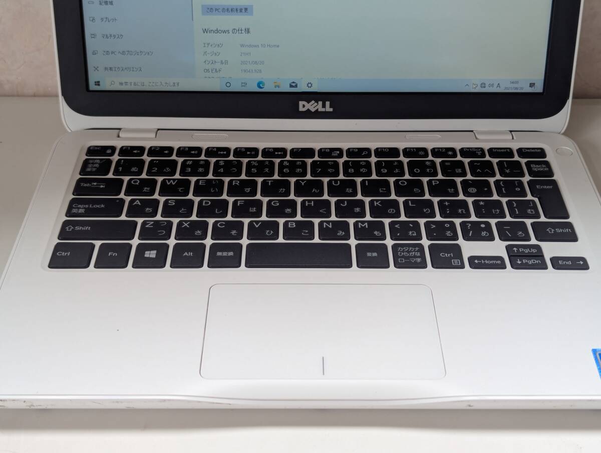 DELL P24T ノートパソコン 4GB/SSD32GB バッテリ駆動 (殘１時間表示) 　動作確認(rèn)OK　本體のみ　202505151612