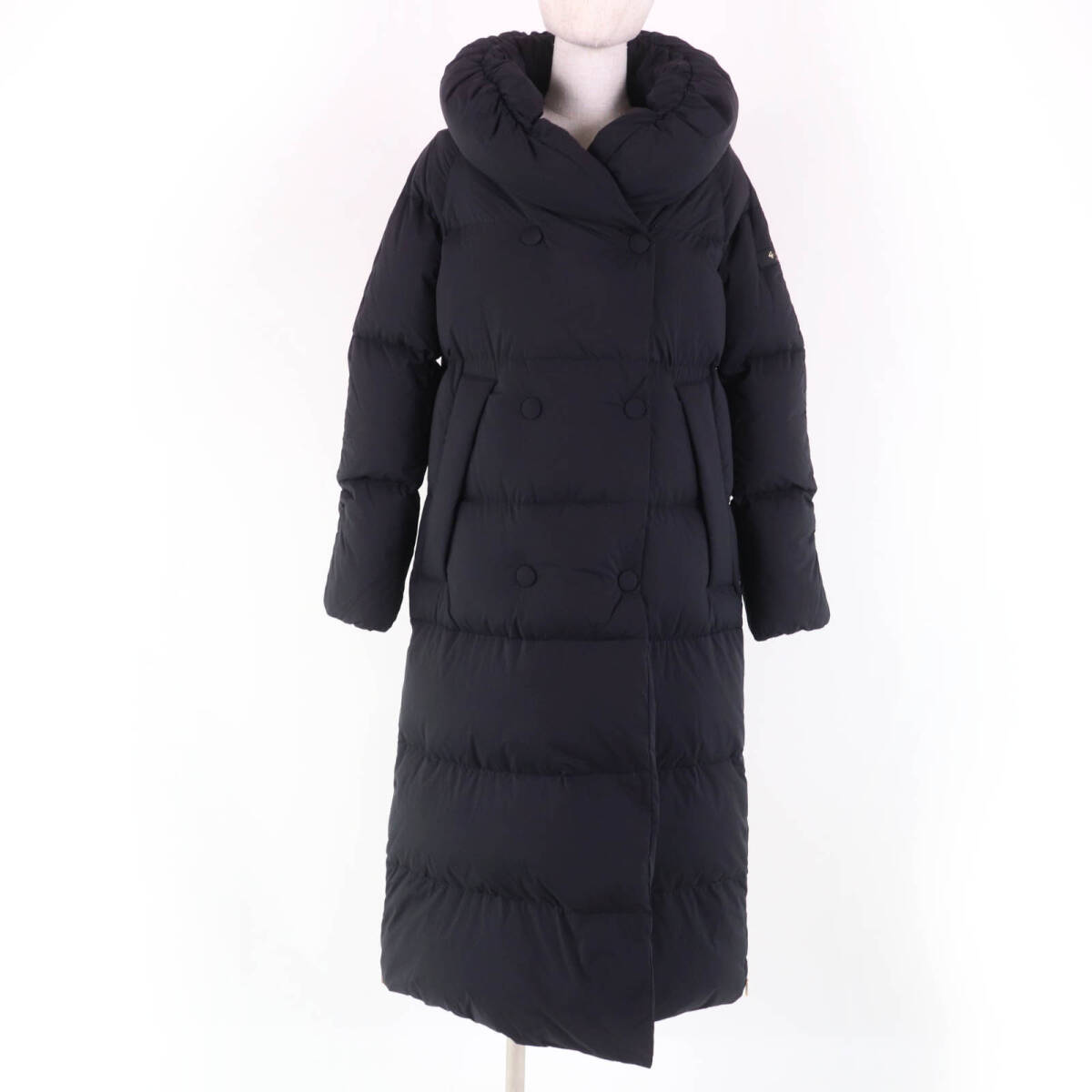極美品☆TATRAS タトラス 20AW LTAT20A4186-D BALIVERNA バリヴェルナ ロング丈 ダウンコート ブラック 02 ハンガー付 正規(guī)品 レディース