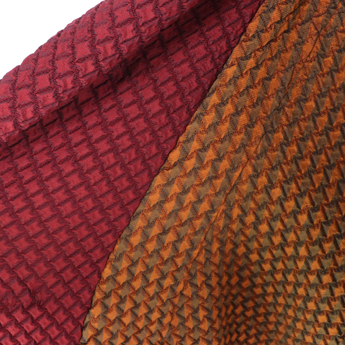 極美品△ISSEY MIYAKE イッセイミヤケ IM94FA501 3Dスチームストレッチ バブルコート 変形 オーバーシルエット レッドブラウン 2 正規(guī)品