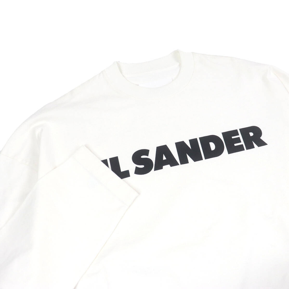 未使用品□JIL SANDER ジルサンダー 2024年制 J22GC0136 フロントロゴプリント 長袖Ｔシャツ ホワイト S イタリア制 正規(guī)品 メンズ