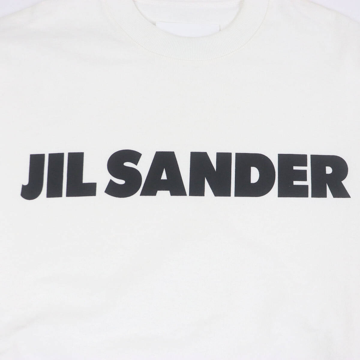未使用品□JIL SANDER ジルサンダー 2024年制 J22GC0136 フロントロゴプリント 長袖Ｔシャツ ホワイト S イタリア制 正規(guī)品 メンズ
