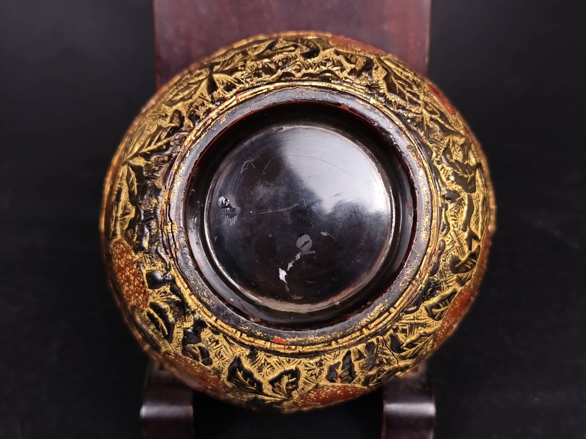 中國明時代漆茶碗 漆雕刻 花鳥雕刻 堆朱盃 茶道具 茶器 中國美術 高 8cm 中國明時代漆茶碗 漆雕刻 花鳥雕刻 堆朱盃 茶道具 茶器 中國美術