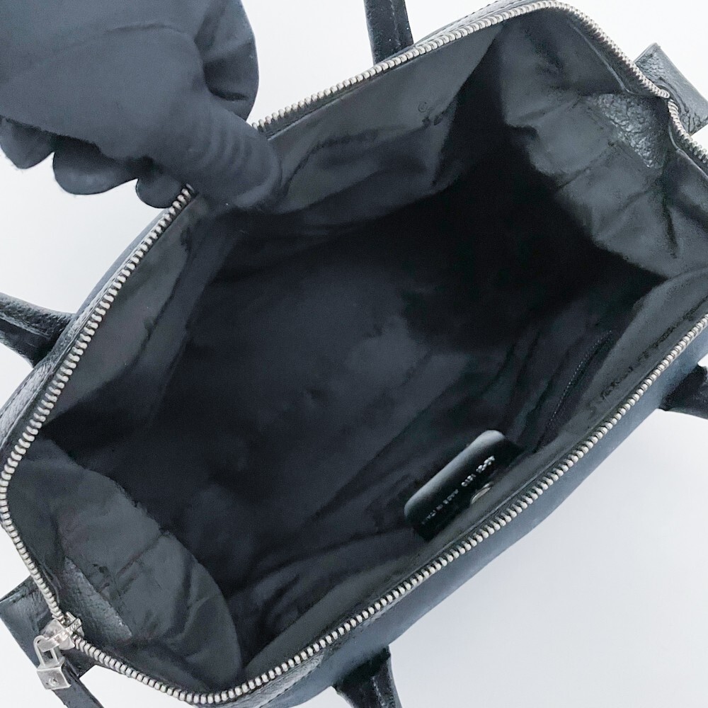 1円■超美品■型崩れ無し■希少デザイン Ferragamo フェラガモ 軽量 キャンバス トートバッグ ビジネス メンズ レディース レザー ネイビー