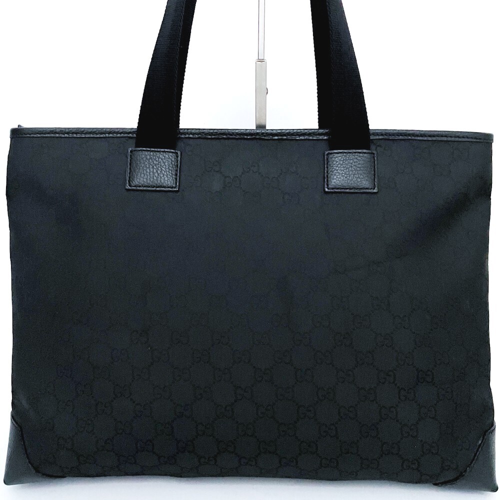 GUCCI/黒のキャンバストートバッグ 1円□未使用級□型崩れ無し□最高級ライン GUCCI グッチ