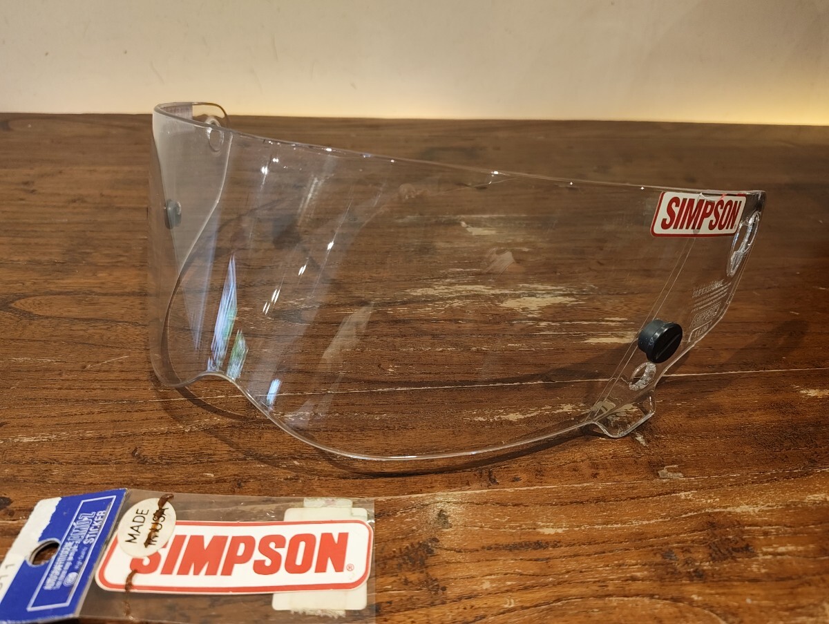 シンプソン　スーパーバンディッド　ビンテージ品　希少品　カスタムペイントベースに　カフェレーサー　モタード　ドラッグレーサー