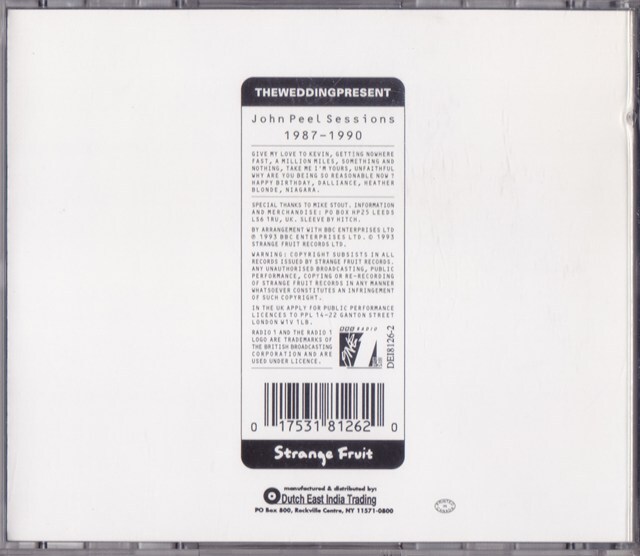 ザ・ウェディング・プレゼント / THE WEDDING PRESENT / JOHN PEEL SESSIONS 1987-90 /Canada盤/中古CD!!79306_画像3