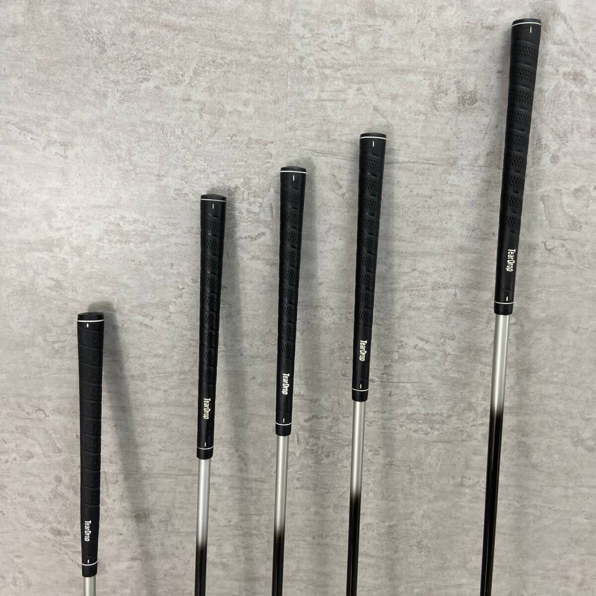 ティアドロップ　ジュニアゴルフ5本セット　カーボン　右利き用　ヘッドカバー　子供 TearDrop ティアドロップ ジュニアゴルフ5本セット カーボン 右