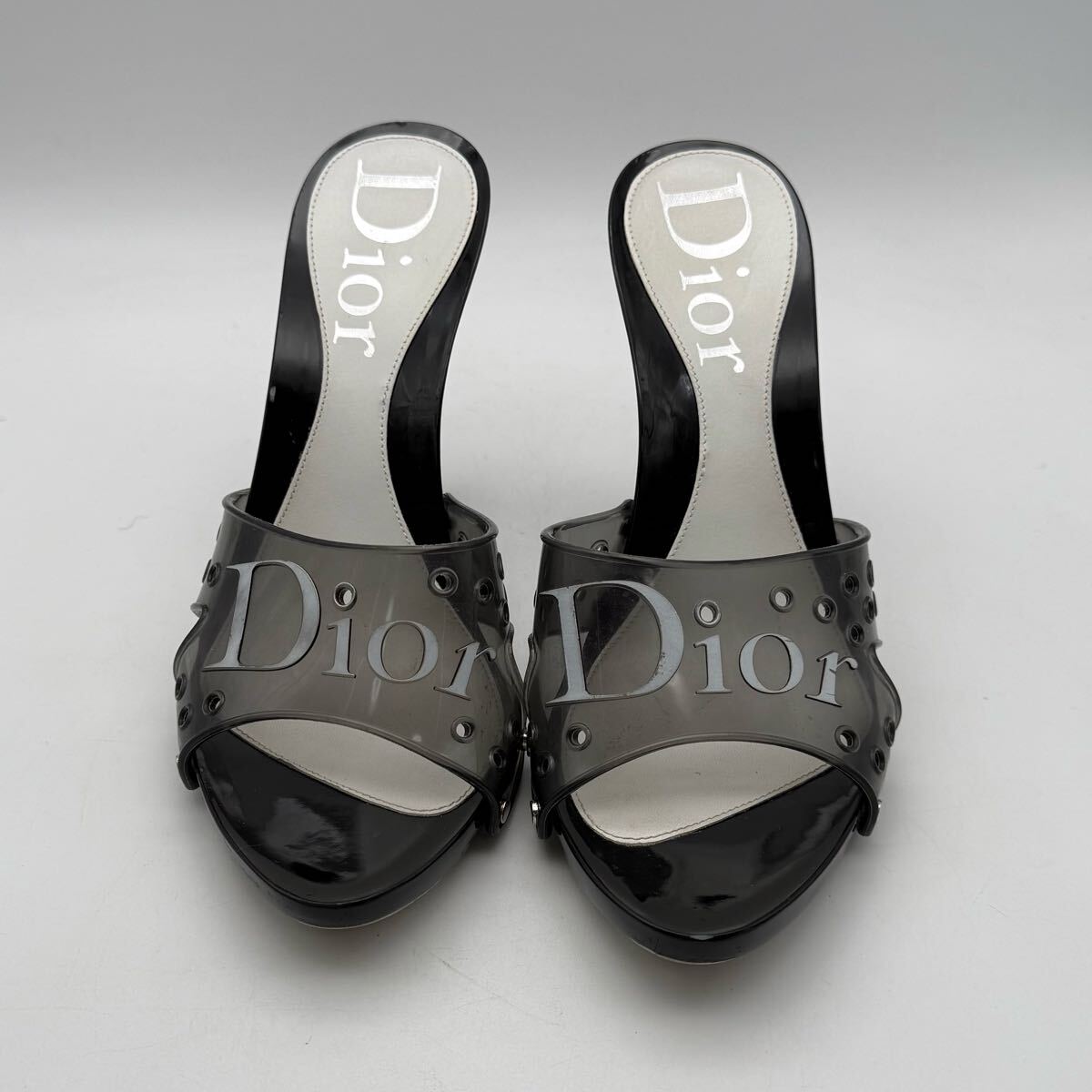 Dior ディオール ロゴ クリア ミュール サンダル サイズ37 