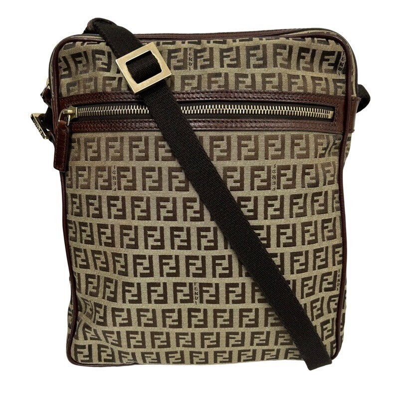 FENDI フェンディ ズッカ柄 8BT099 キャンバス(帆布) ショルダーバッグ ユニセックス 【中古】 52505K289 ショルダーバッグ