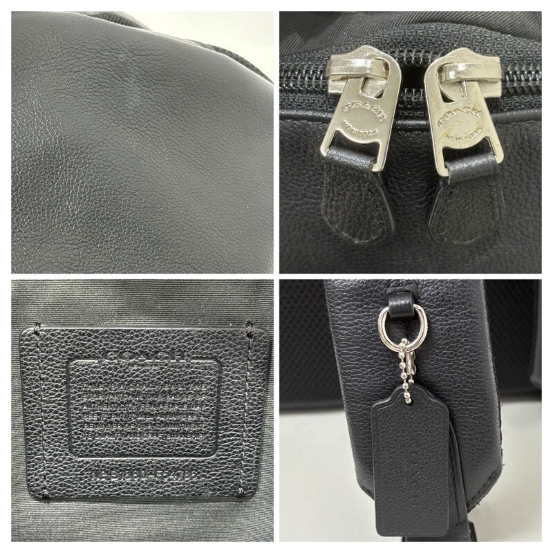 COACHko- changer Boss Logo рюкзак F54786 черный натуральная кожа рюкзак унисекс [ б/у ] 22506K302