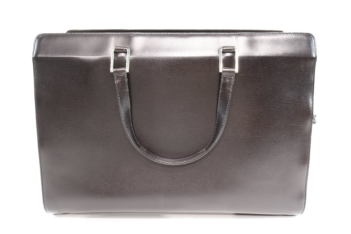 dunhill ダンヒル ビジネスバッグ 書類 ハンド バッグ 鞄 カバン レザー 黒 ブラック メンズ 0829-BY