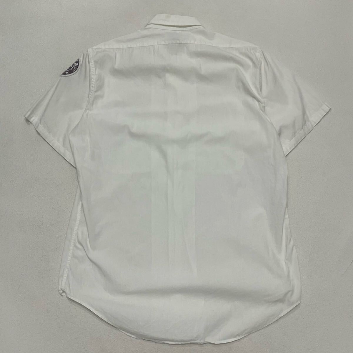 k592 60s ビンテージ Flying Cross POD ワッペン ワーク シャツ M ホワイト 白 vintage work shirt white