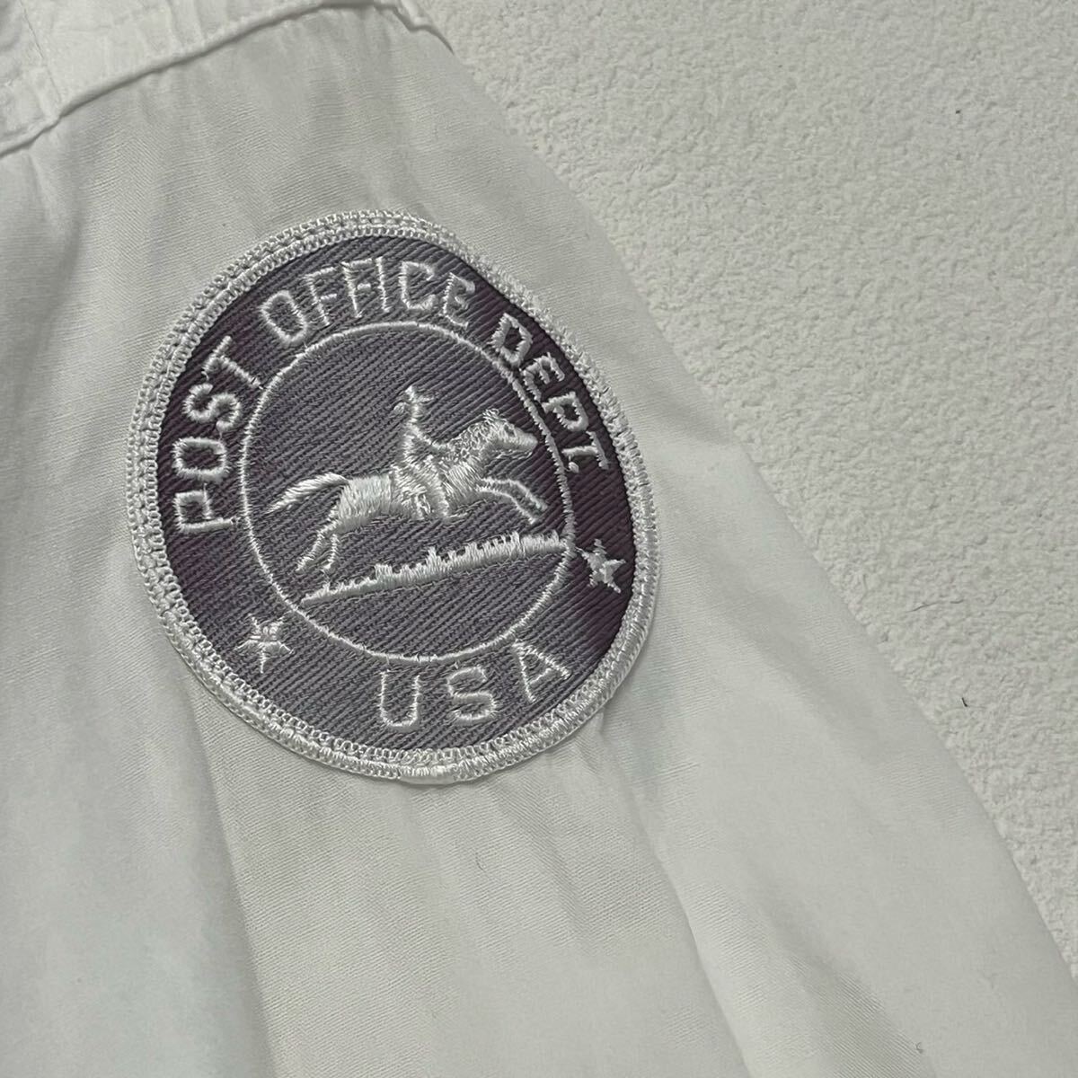 k592 60s ビンテージ Flying Cross POD ワッペン ワーク シャツ M ホワイト 白 vintage work shirt white