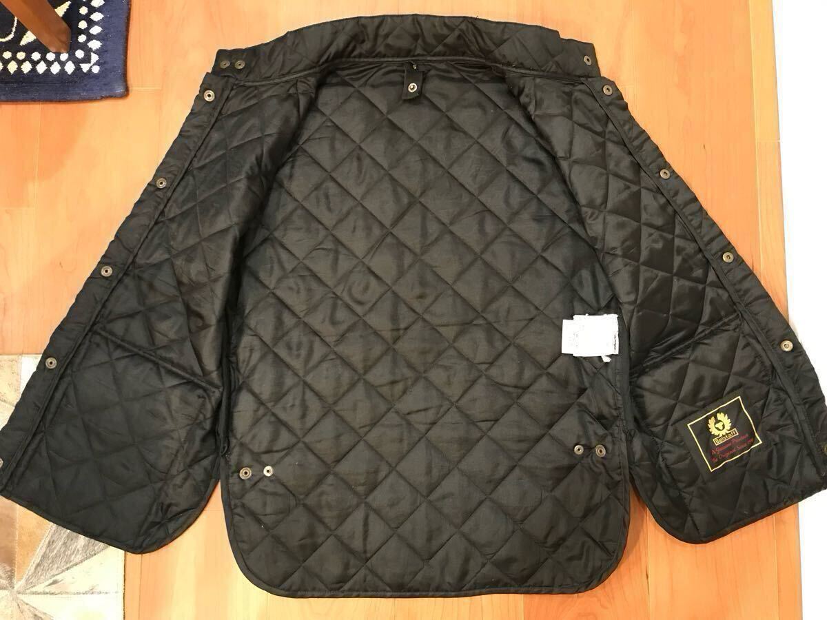 定価4.8萬(wàn)！BELSTAFF ベルスタッフ GOLD LABEL キルティング イタリア制 高級(jí)ベスト 中綿 インナー ライナー サイズS ブラック 付屬品