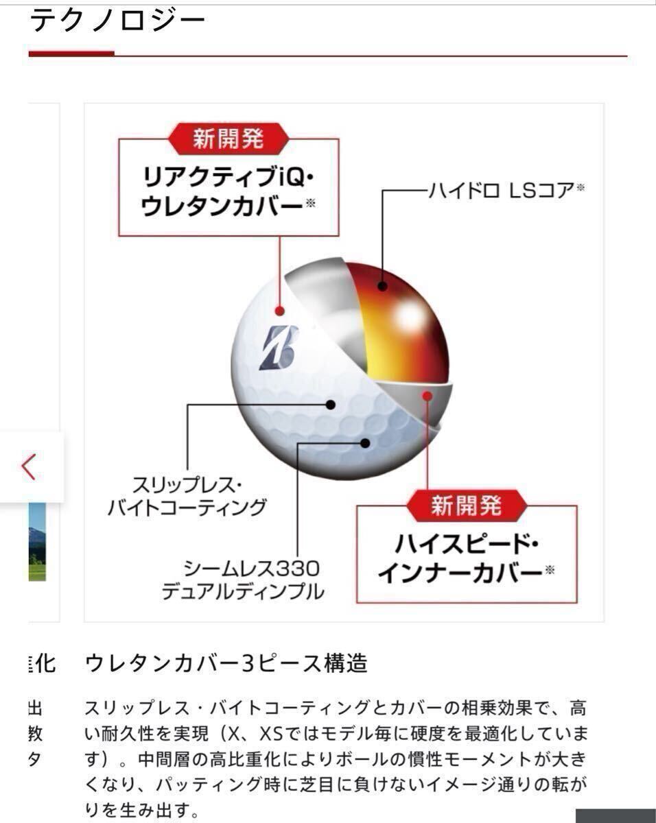 ★A級(jí)★最新2024モデル★ブリジストン ツアーB XS BRIDGESTONE TOURB XS 20球 ゴルフボール 
