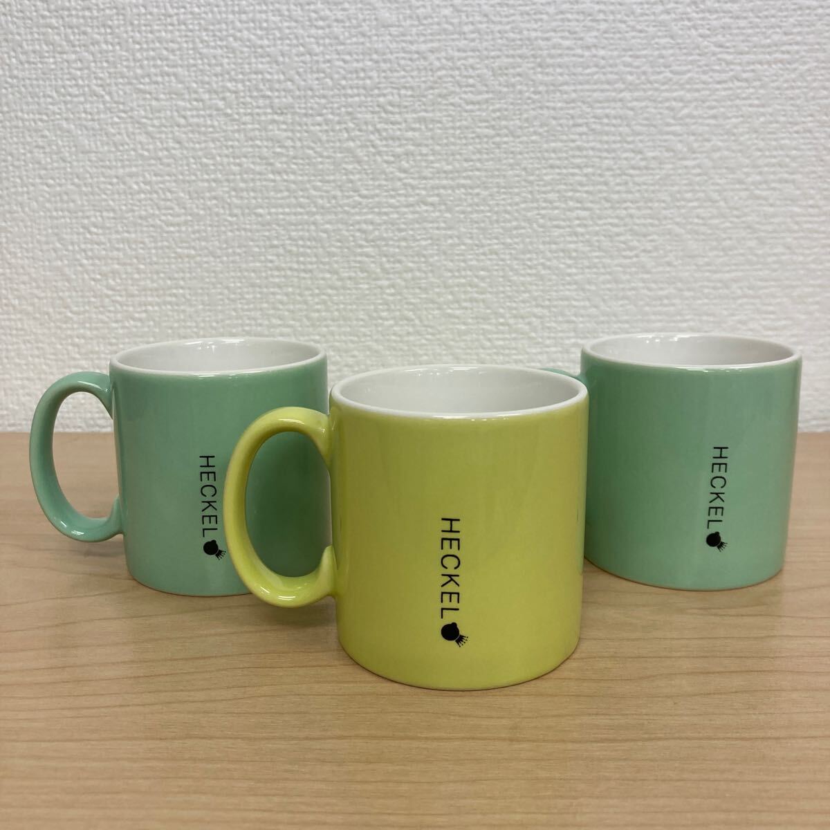 HECKEL ヘッケル マグカップ ミニ ミニマグカップ コーヒー コーヒーカップ エスプレッソ 陶器製 3個 セット 中古品_画像3