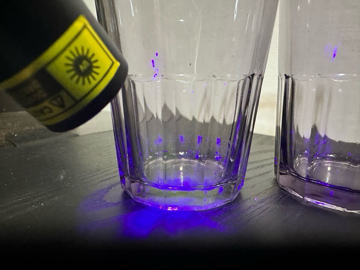 ウランガラス 薄紫 コップ 2個 タンブラー グラス 大正 昭和初期