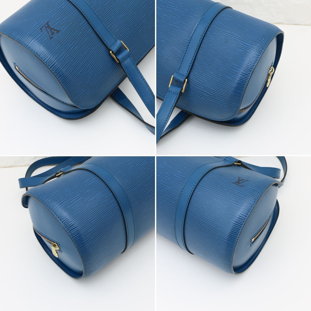 LOUIS VUITTON ルイヴィトン エピ スフロ M52225 ハンドバッグ トートバッグ ポーチ付き トレドブルー メンズ レディース レザー 本革