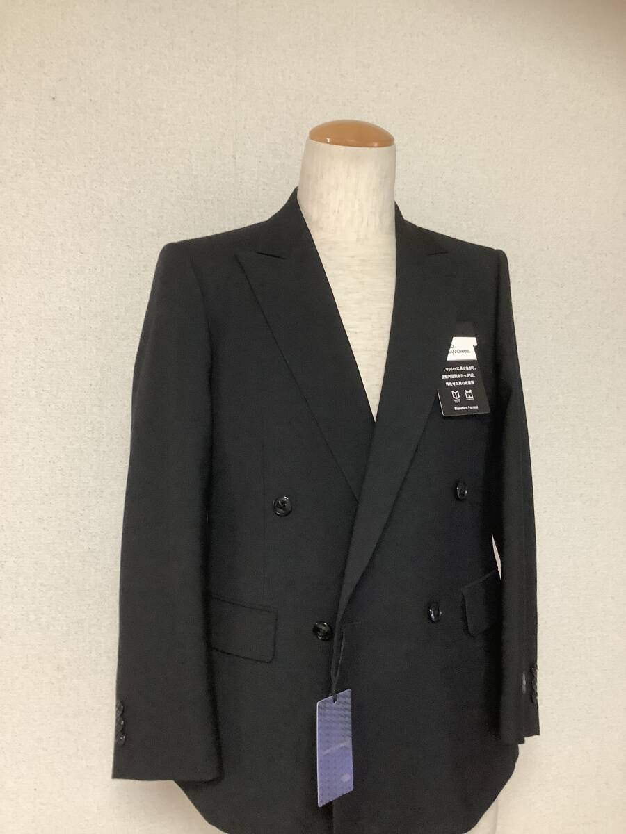 A3 88-76-160 新品未使用　黒　秋冬フォーマルスーツ　 ブラックダブルスーツ