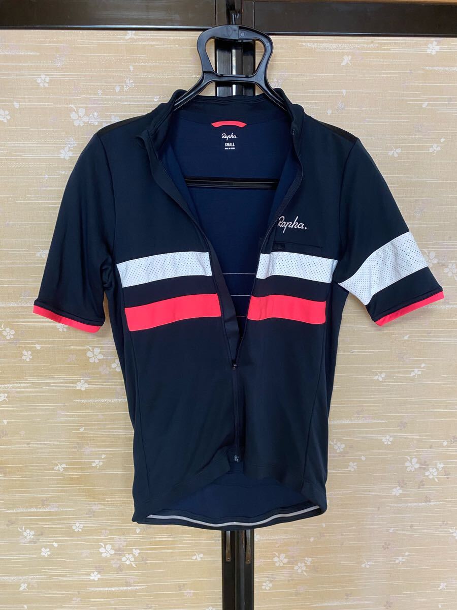Rapha ラファ サイクルジャージ 半袖 ネイビー S BREVET JERSEY
