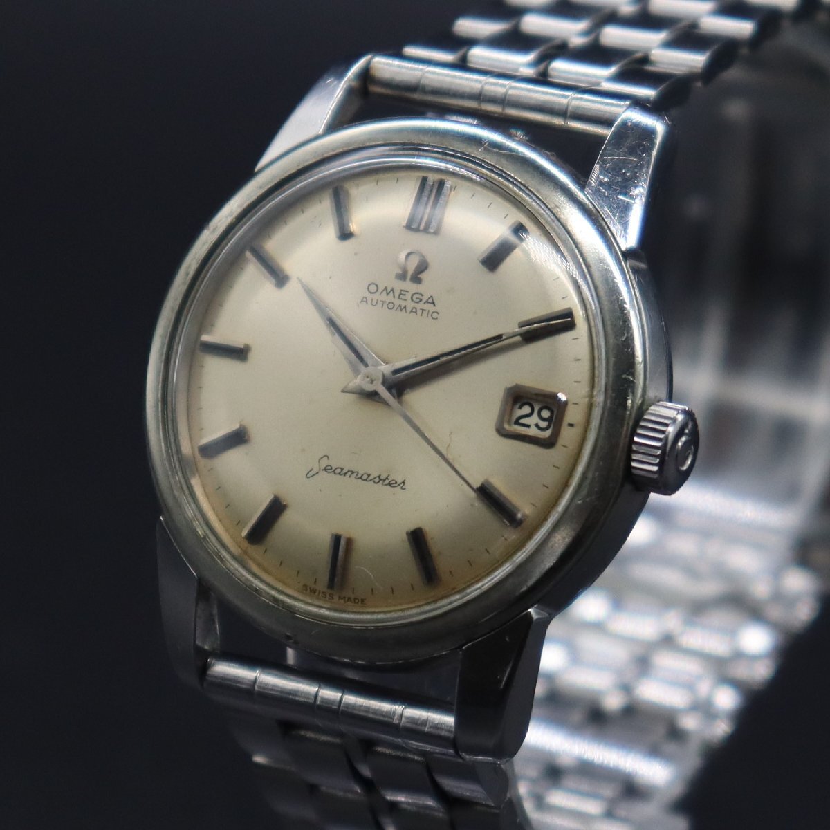 OMEGA Seamaster オメガ シーマスター 2849-1SC Cal.503 自動巻き 下がりS 1958年制 デイト スイス制 アンティーク メンズ腕時計