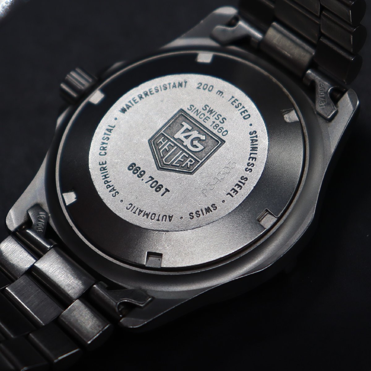 TAG HEUER タグホイヤー 2000シリーズ 200M 669.706T 自動巻き デイト 白文字盤 シルバーカラー スイス コマ/冊子/箱 純正ブレス メンズ