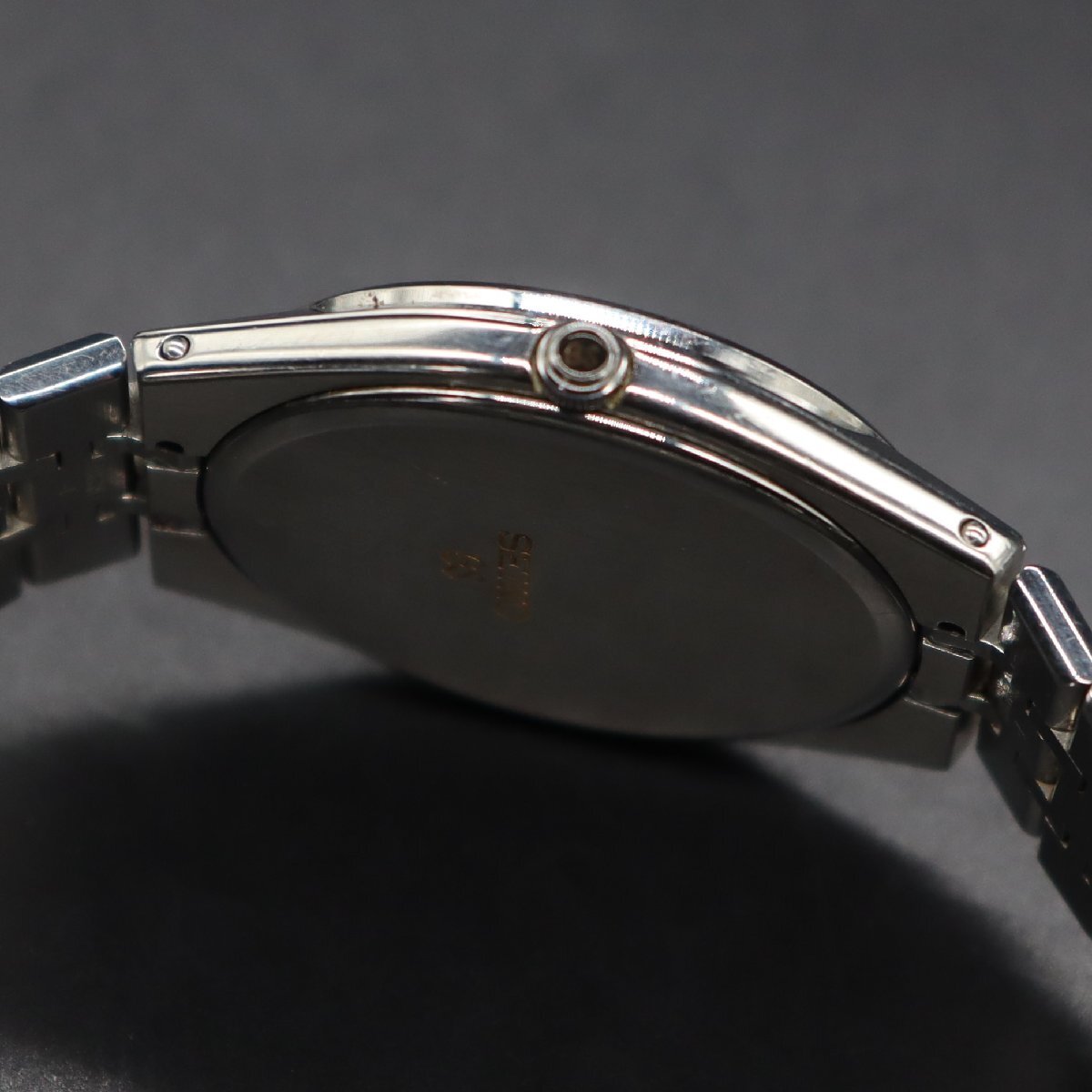 SEIKO GS グランドセイコー 95GS クォーツ 9587-8000 植字ロゴ シャンパン文字盤 デイト 諏訪工場 純正GSブレス メンズ腕時(shí)計(jì)