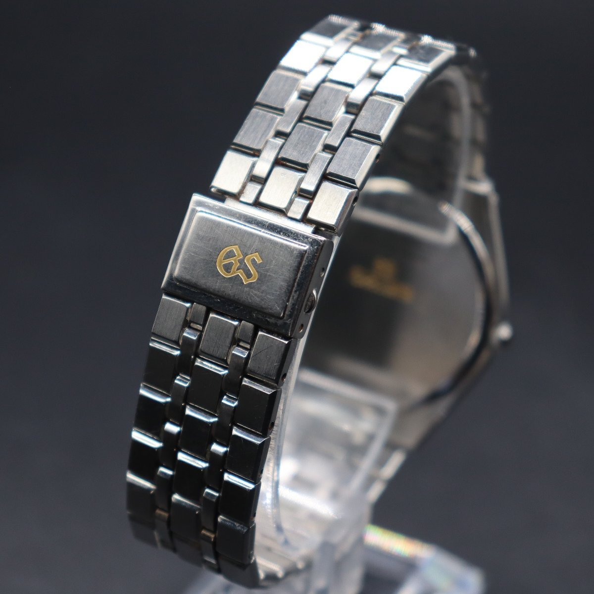 SEIKO GS グランドセイコー 95GS クォーツ 9587-8000 植字ロゴ シャンパン文字盤 デイト 諏訪工場 純正GSブレス メンズ腕時(shí)計(jì)