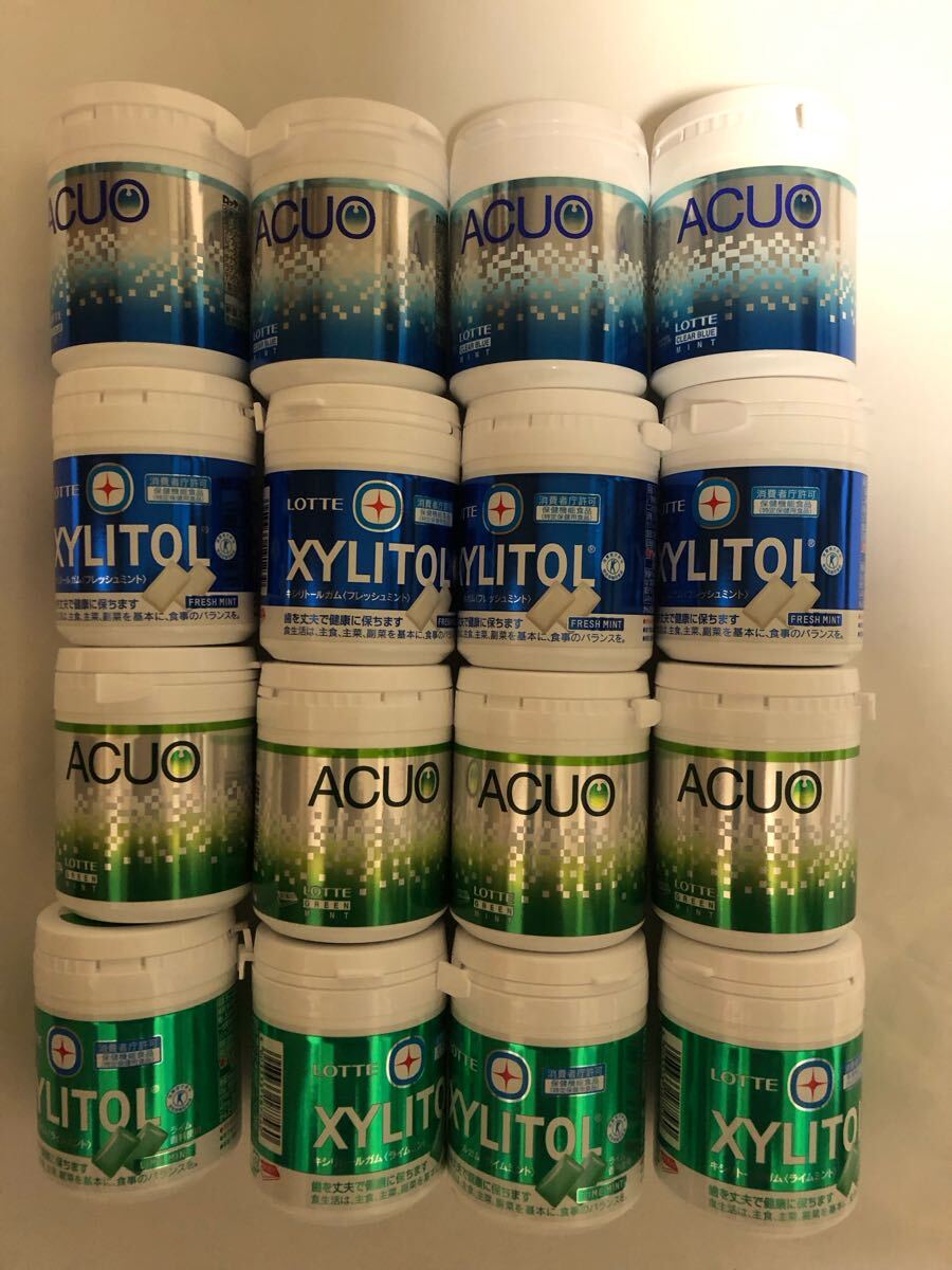送料無(wú)料　 キシリトールガム　 ボトルガム　4種類　合計(jì)16個(gè)