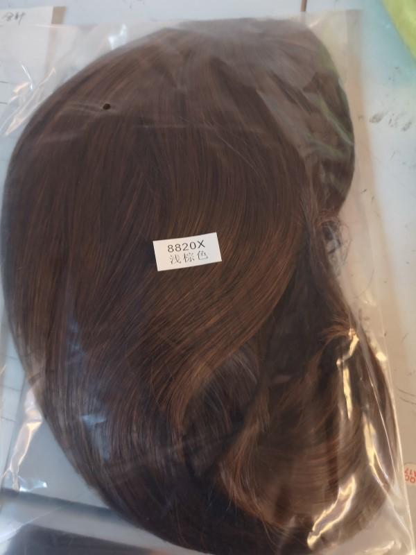 ライトブラウン ウィッグ 自然 原宿 ロリータ 高品質 ロング カール ぱっつん 姫カット 耐熱 ネット付き 軽い 可愛い 自然 ゆるふわ