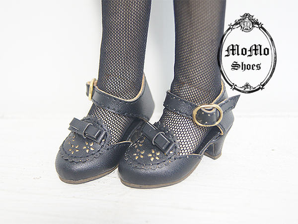 再入荷　魔魔★幼SD/幼天使/幼Midi共通　ヒールストラップシューズ　黒★新品