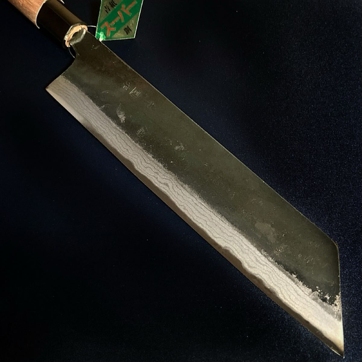司作　忠義鍛造　切付包丁　240mm 24cm 青紙スーパー　ダマスカス　黒打ち仕上げ　土佐打刃物　職人の鍛造品　