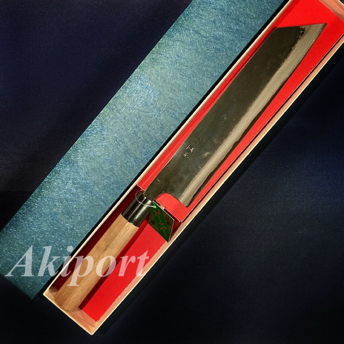 司作　忠義鍛造　切付包丁　240mm 24cm 青紙スーパー　ダマスカス　黒打ち仕上げ　土佐打刃物　職人の鍛造品　