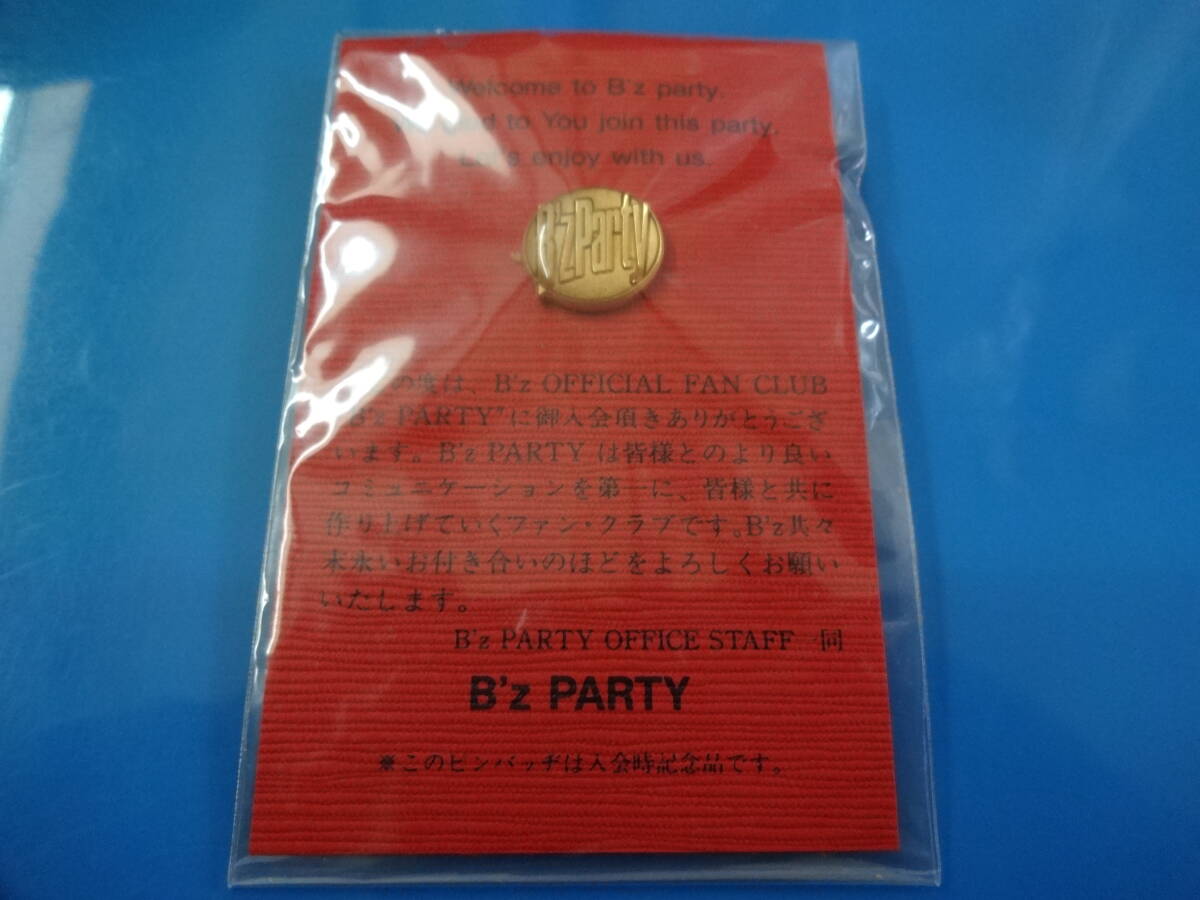 B'z PARTY ファンクラブ入會記念品 ピンバッジ ピンバッチ ピンバッヂ ピンズ 初期 グッズ