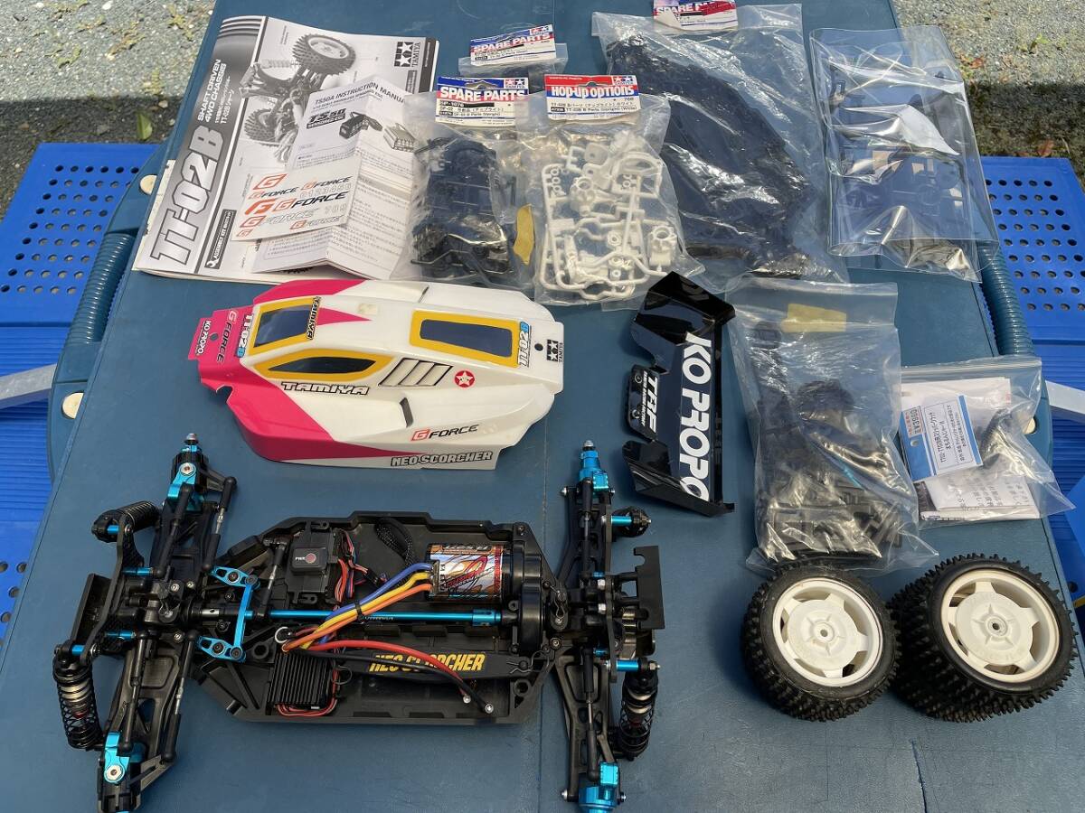 タミヤ TT02B フルオプション メカ付き TAMIYA タミヤ TT-02B メカ、オプション付 検索 TRF BBX TD2 TD4