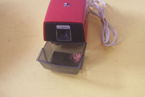  Showa Retro Janome /JANOME красный электрический точилка электрический точило работа OK /25N3.6-59