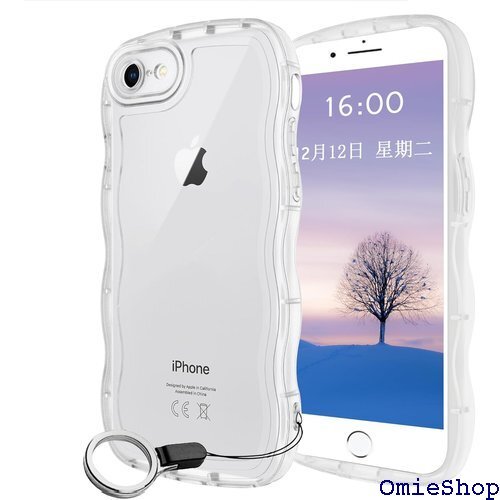 iPhone 7/8/SE/SE2/SE3 ケース ク 付き iPhone 7/8/SE/SE2/SE3-純透明 2506_画像1