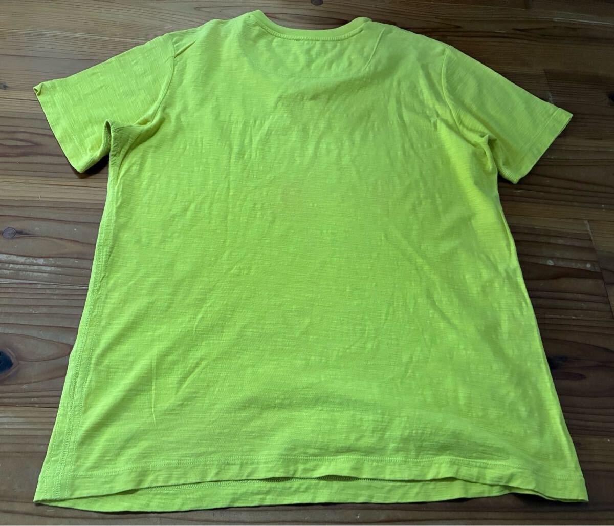 送料込み!DIESEL Vネック Tシャツ 黄色 イエロー カットソー ディーゼル 半袖Tシャツ トップス_画像3