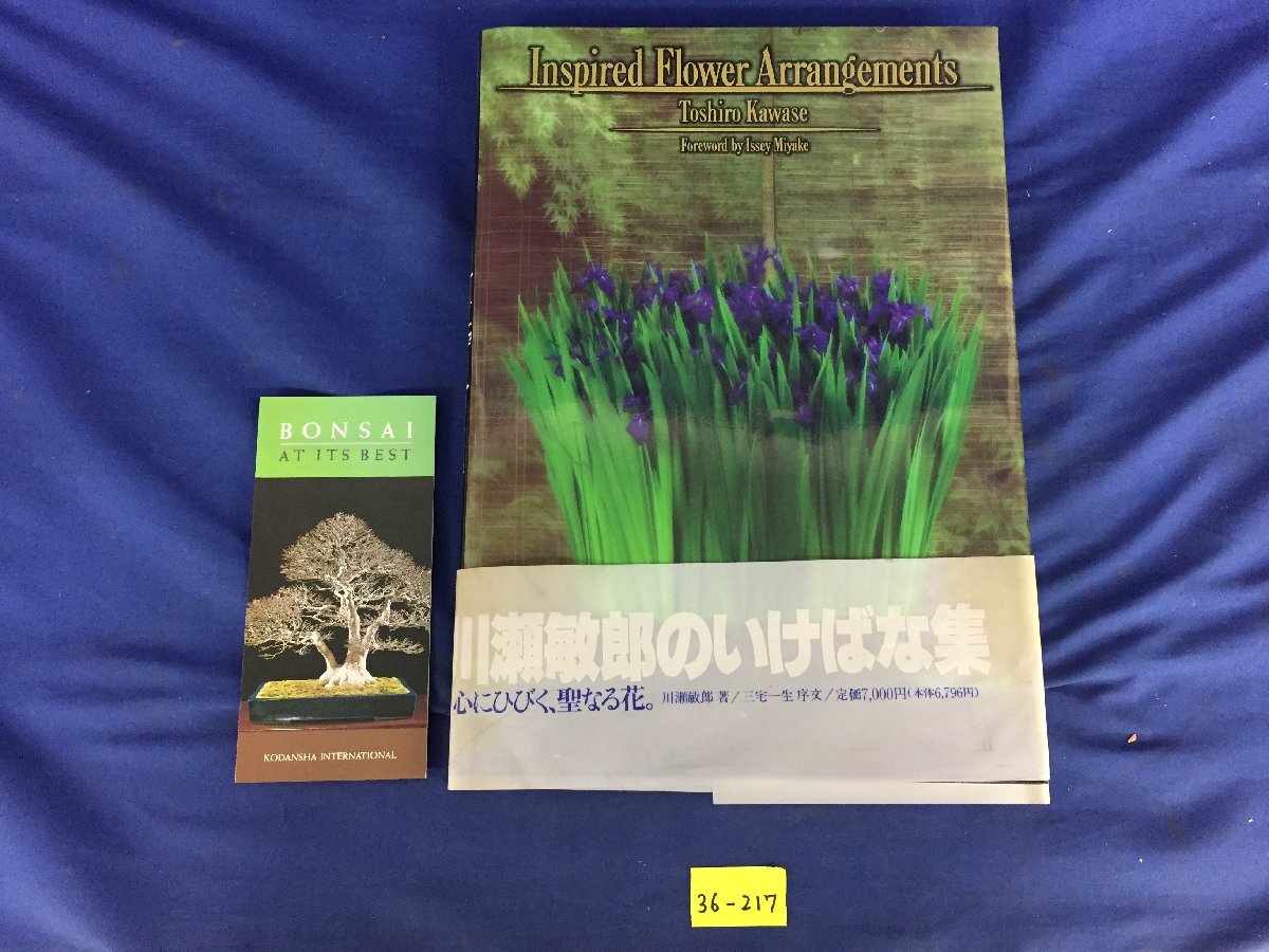 ★３６―２１７★書(shū)籍　[川瀬敏郎のいけばな集] Inspired Flower Arrangements 帯付き 図版 寫真集 資料 解説書(shū) 華道 盆栽 [80]