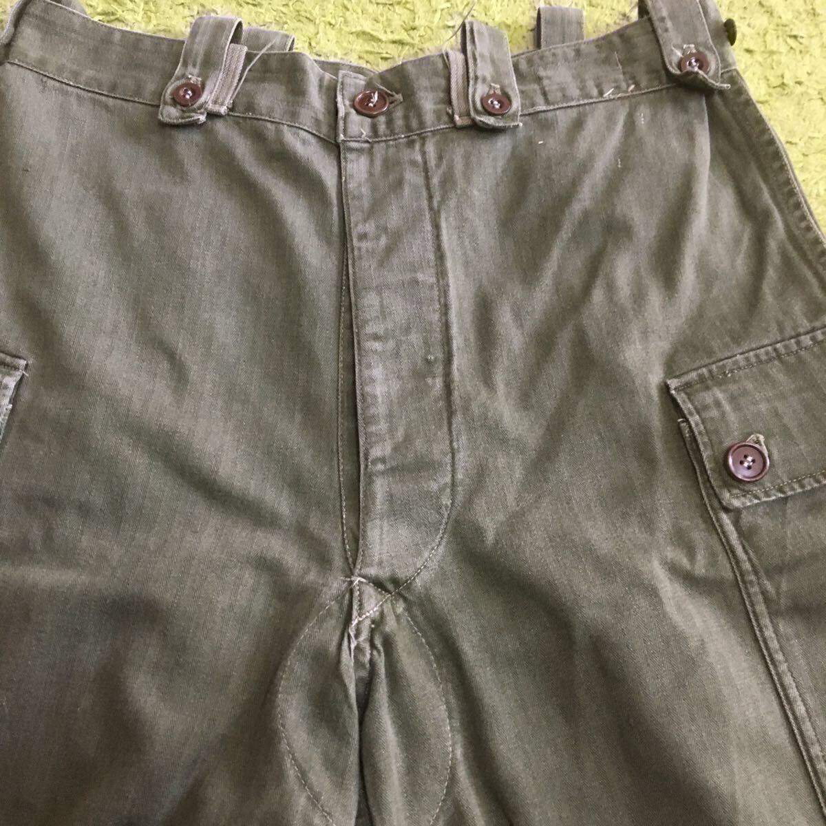 【made in Nederland】50's Euromilitary vintage/Koninklijke Landmacht/オランダ陸軍/HBTcombatcargopants/blacktag/size82×90/M51.M65/