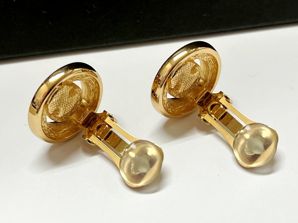 ☆【美品】クリスチャンディオール アンティーク ストーン イヤリング《中古品》アクセサリー☆