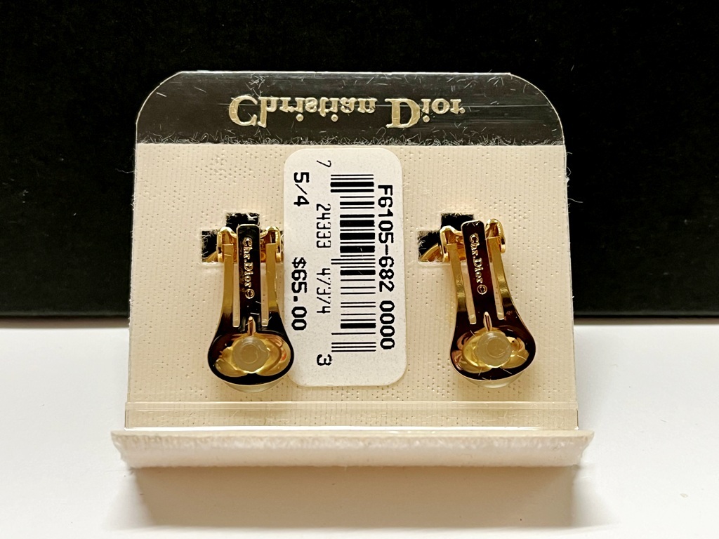 ☆【美品】クリスチャンディオール アンティーク ストーン イヤリング《中古品》アクセサリー☆