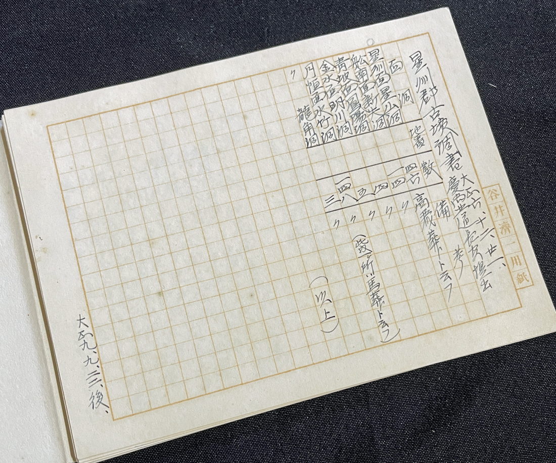 ◆谷井済一旧蔵・朝鲜古迹调査资料◆星州郡関系书类22页分 龙角洞他古坟/城址/遗迹/キリスト教徒 谷井氏専用用纸使用 大正期