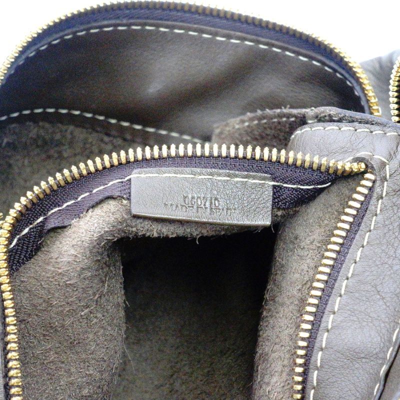 ロエベ LOEWE レザー ショルダーバッグ ブラウン ヴィンテージ ロゴ ゴールド金具 レディース 7-5-961