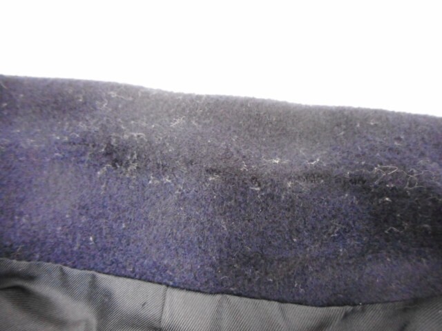 67 送100サ 0630YD05 YOHJI YAMAMOTO ヨウジヤマモト 80～90s 筆記体タグ カシミヤ混 テーラードジャケット 厚手 日本製 紺 サイズS 中古品_画像7