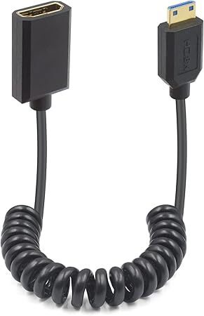 Duttek 8K Mini HDMI to HDMI удлинение кабель 4 футов 48Gbps супер тонкий HDMI женский Mini HDMI мужской пружина кабель 2.1 VERSION интерактивный . отправка соответствует 