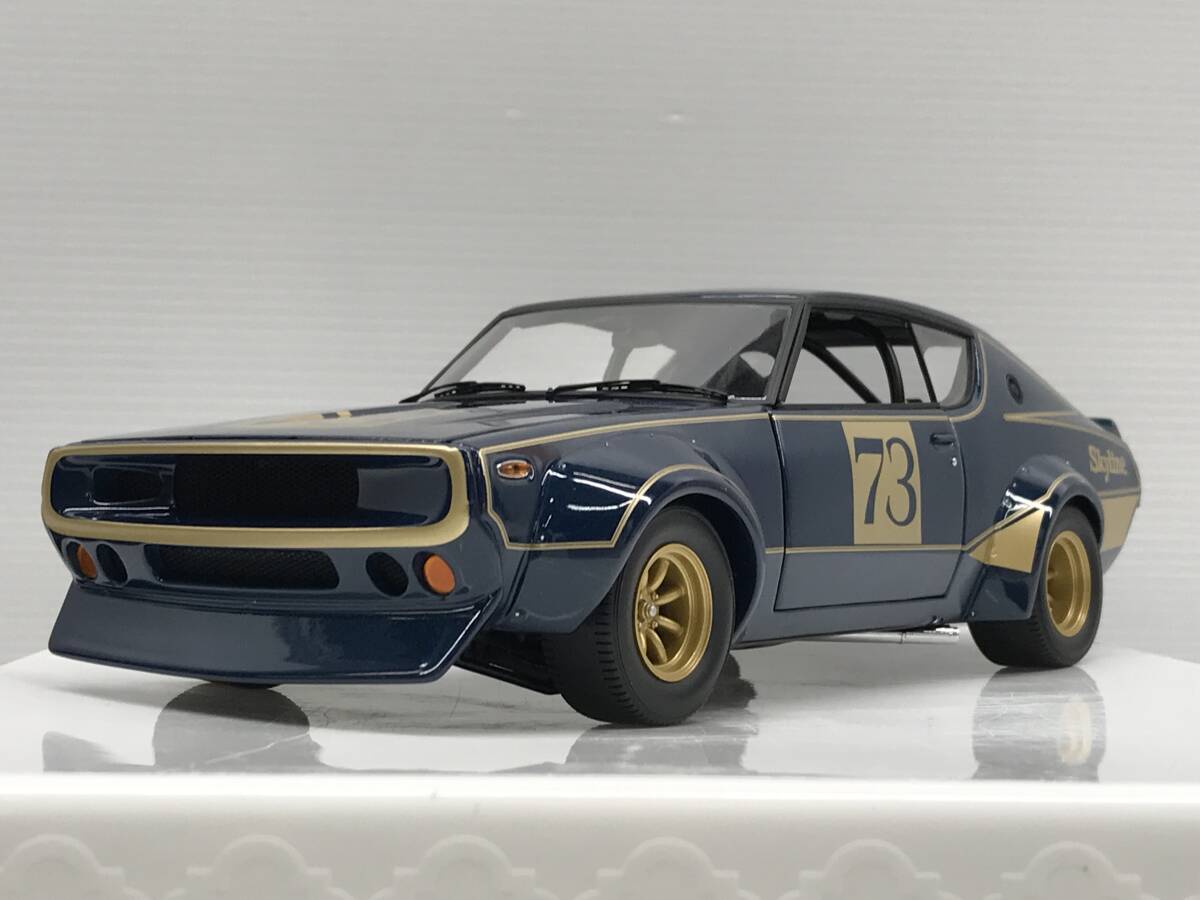 .G80 миникар 1/18 Ken&Mary Skyline GT-R рейсинг KPGC110 1972 литье под давлением модель Kyosho 
