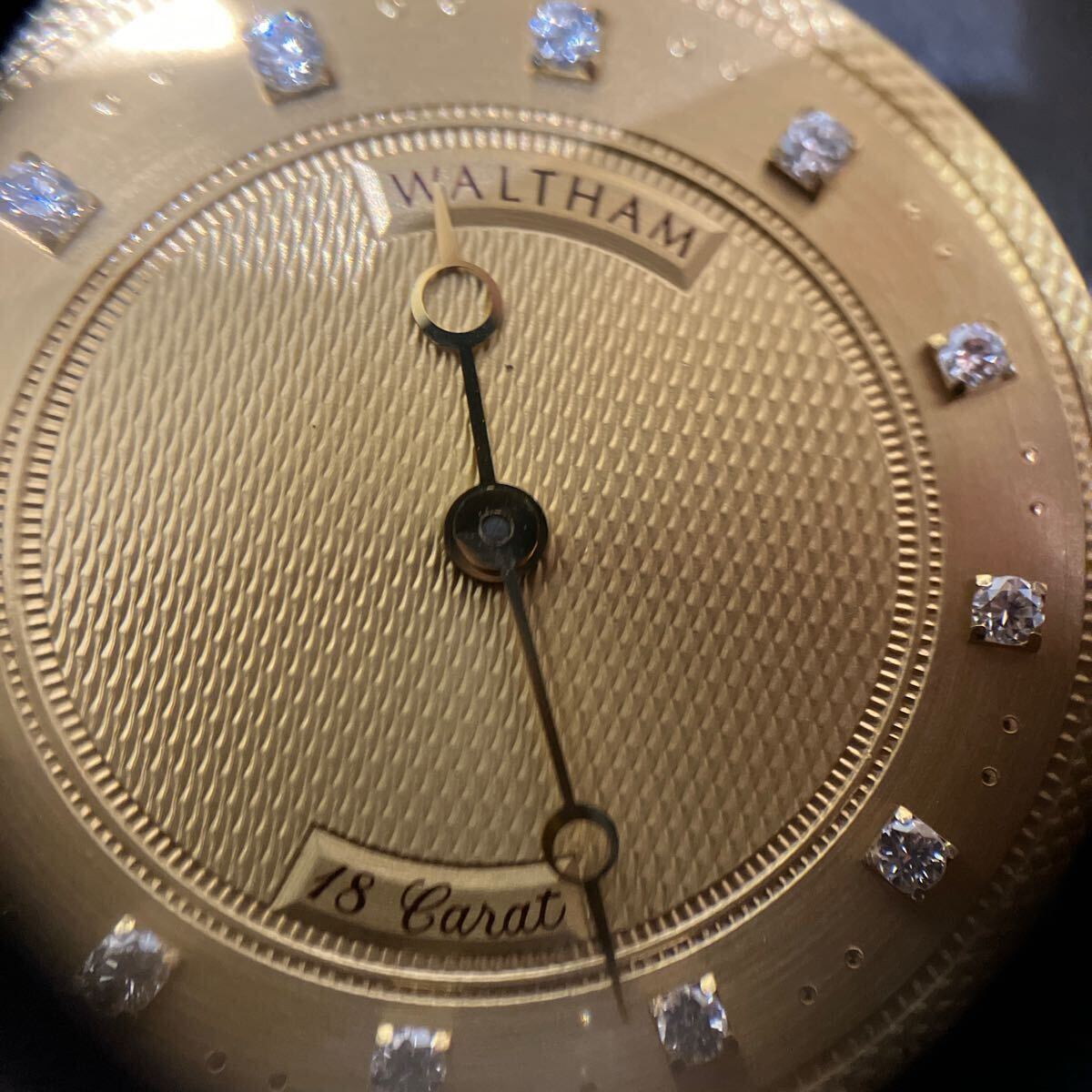 8351 ジャンク WALTHAM 18carat ムーブメント リューズ無(wú)し　